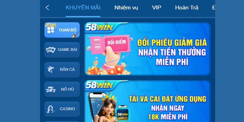 Khuyến mãi hấp dẫn dành cho hội viên tại webgame