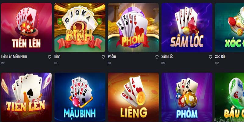 Top 4 tựa game bài WG ăn khách nhất hiện nay